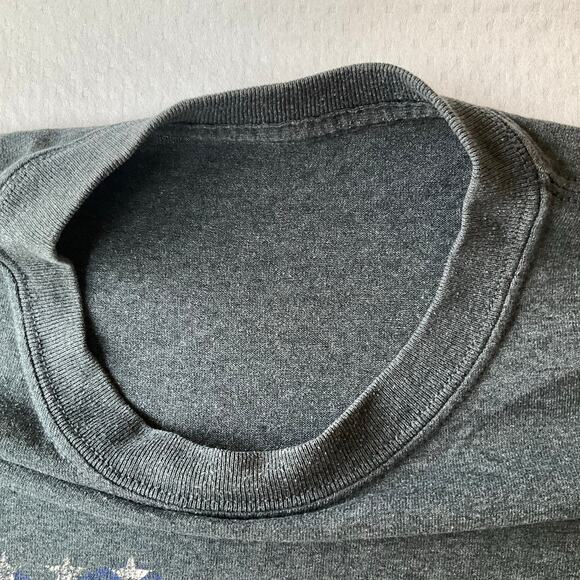 Men’s Short Sleeve T-shirt size L, Gray, American Flag USA - Picture 6 of 7